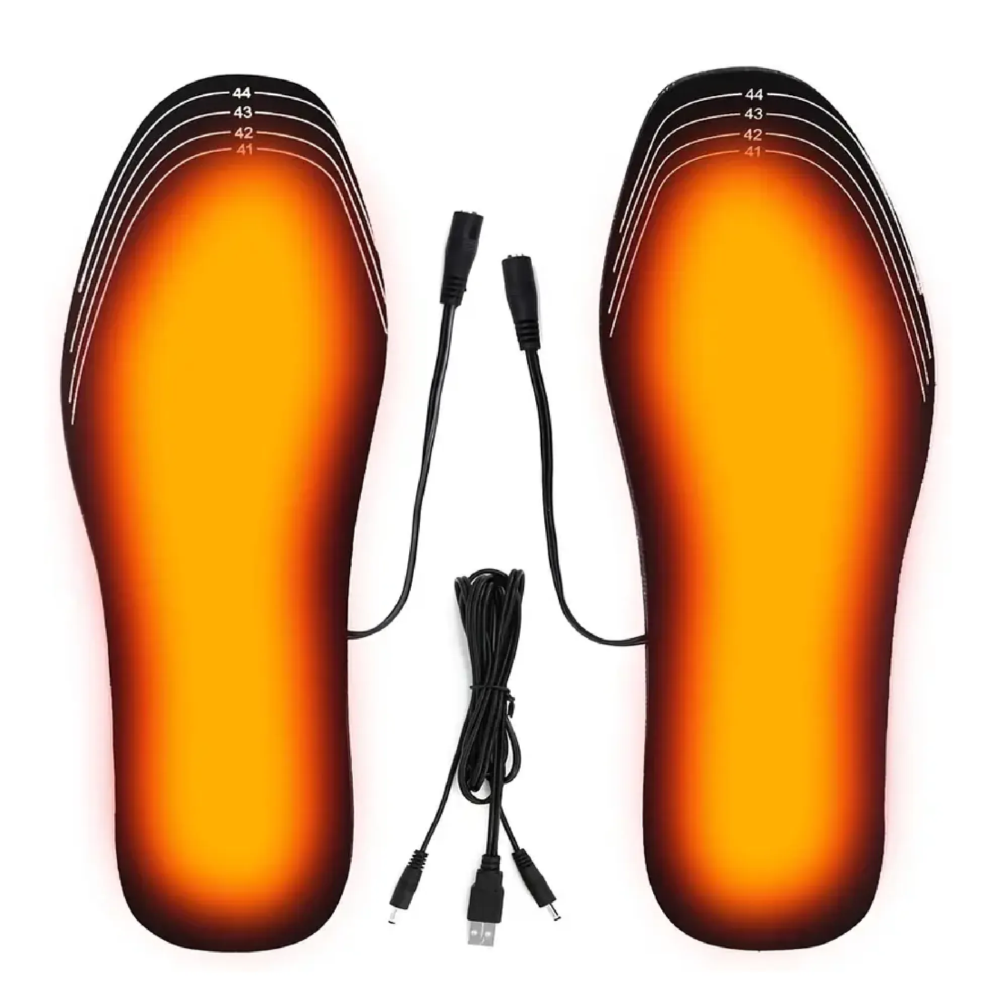 1pair USB Heated Shoe Insoles Electric Foot Warming Pad Feet Warmer Sock Pad Mat Winter Outdoor Sports Heating Insole Winter Warm