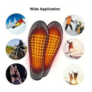 1pc USB Heated Shoe Insoles, Electric Foot Warming Pad, Feet Warmer Sock Pad, Winter Outdoor Sports Heating Insole, Winter Warm Cushion