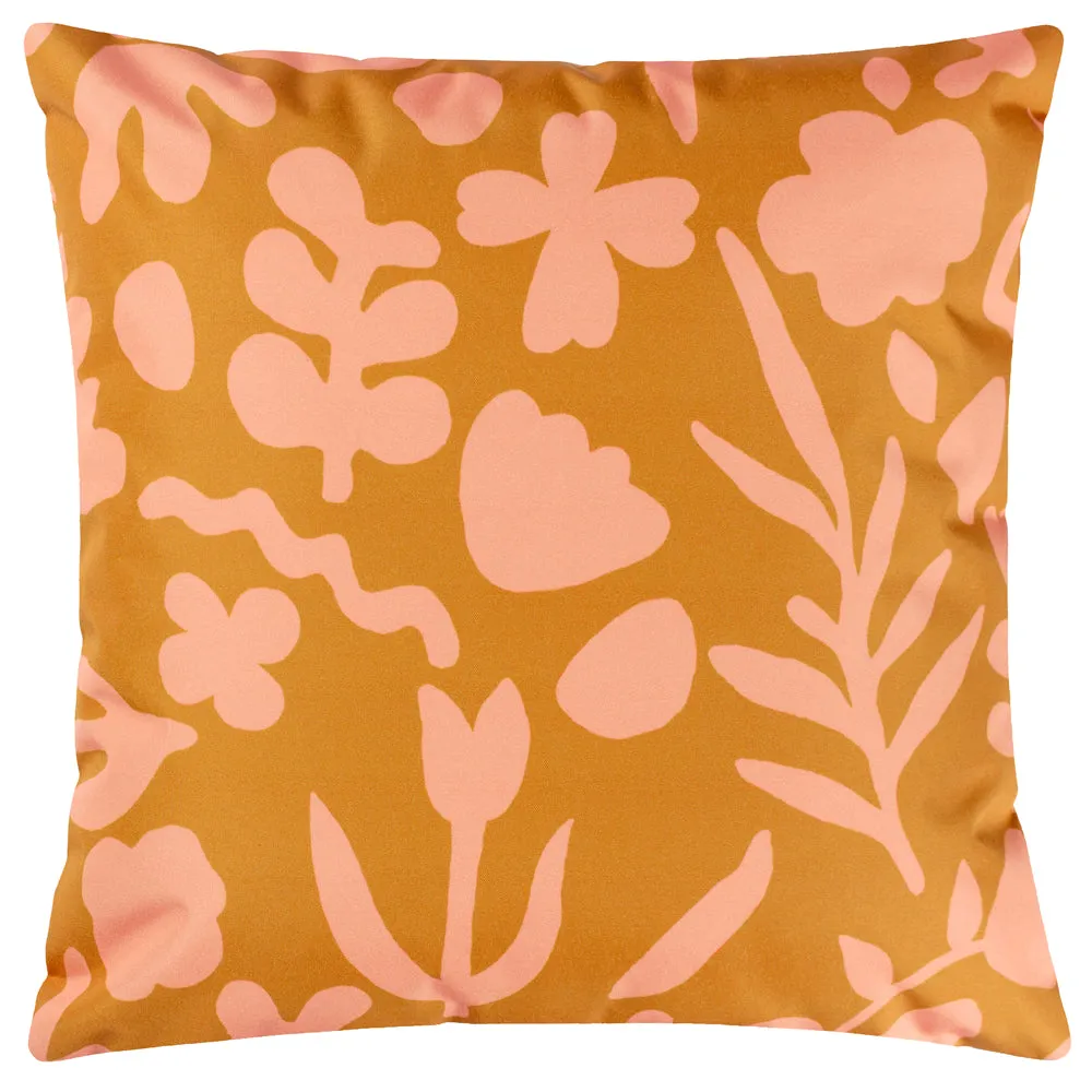 Amelie Orange Outdoor Cushion in Orange/Lilac