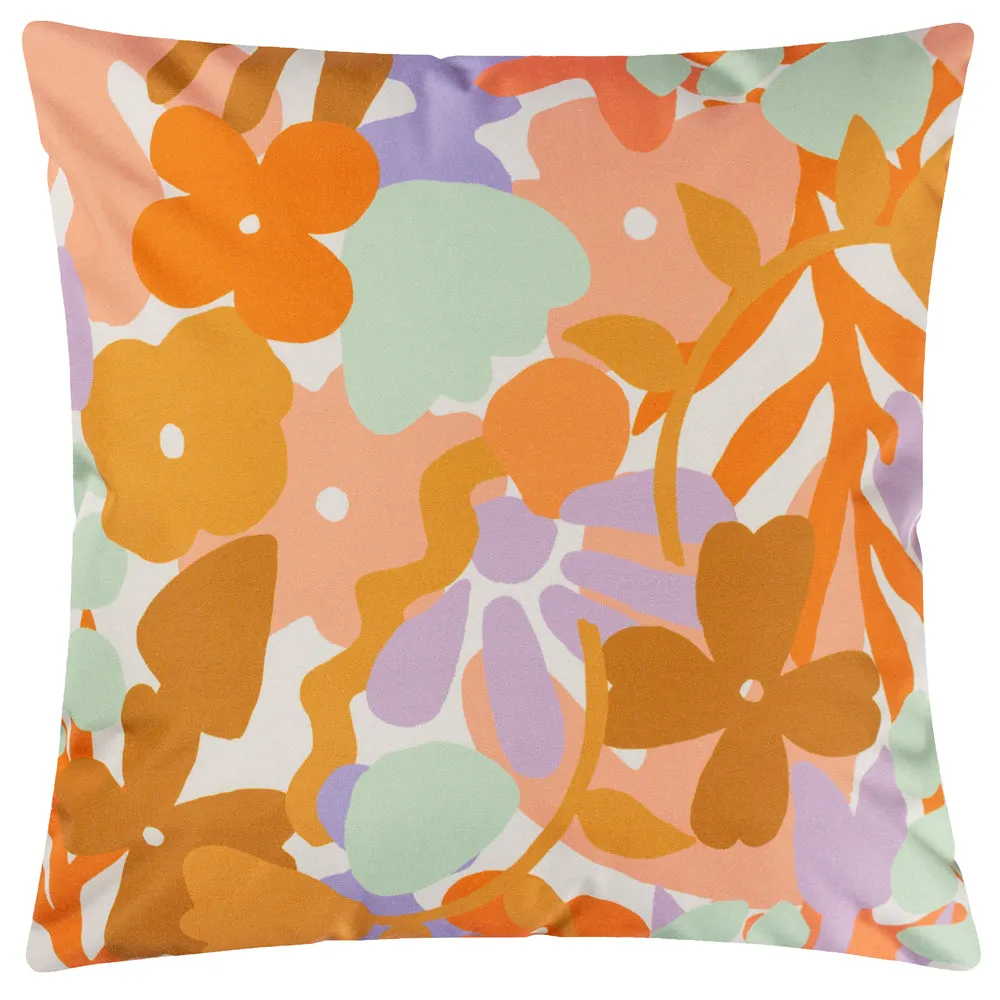 Amelie Orange Outdoor Cushion in Orange/Lilac