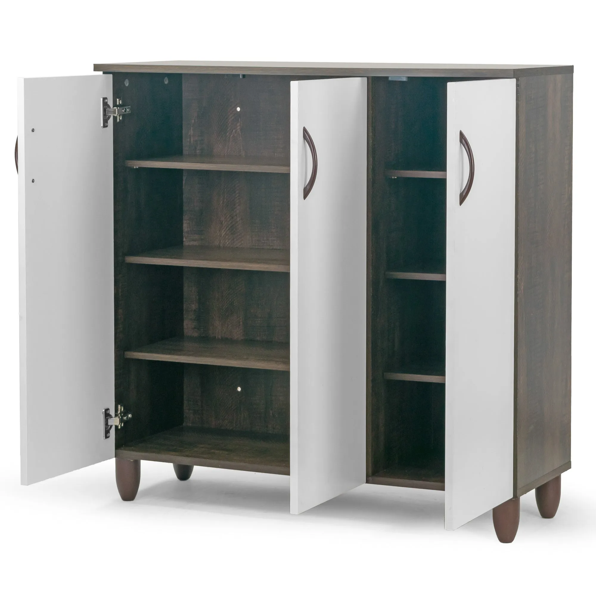 Anthea Three-door Shoe Cabinet with Four Shelves