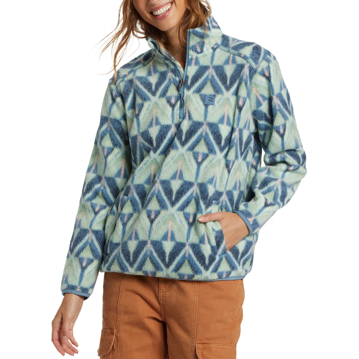 Billabong Women's A/Div Boundary Mock 3 Half-Zip Pullover Sweatshirt