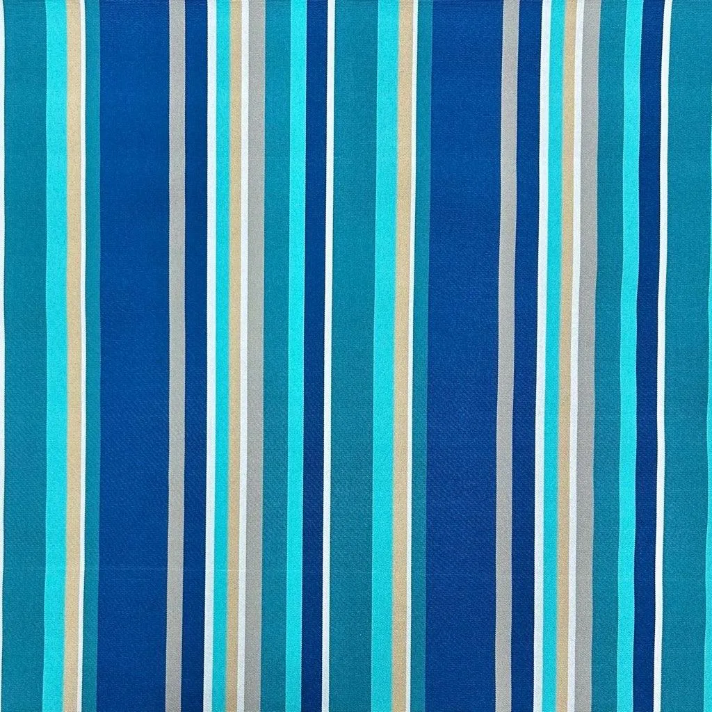 Blue/Teal Stripes Water Resistant Fabric