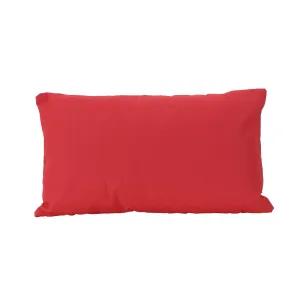 Coronado Outdoor Red Water Resistant Rectangular Throw Pillow