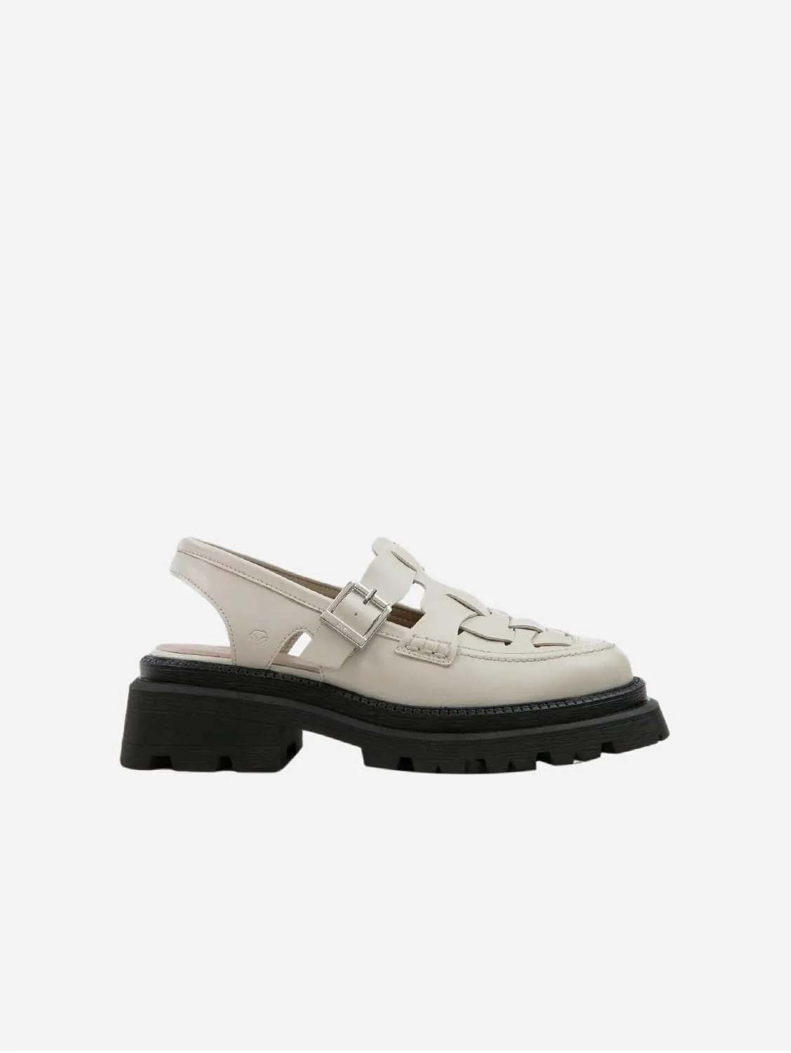 Dorothy Apple Leather Vegan Platform Shoes | Cream