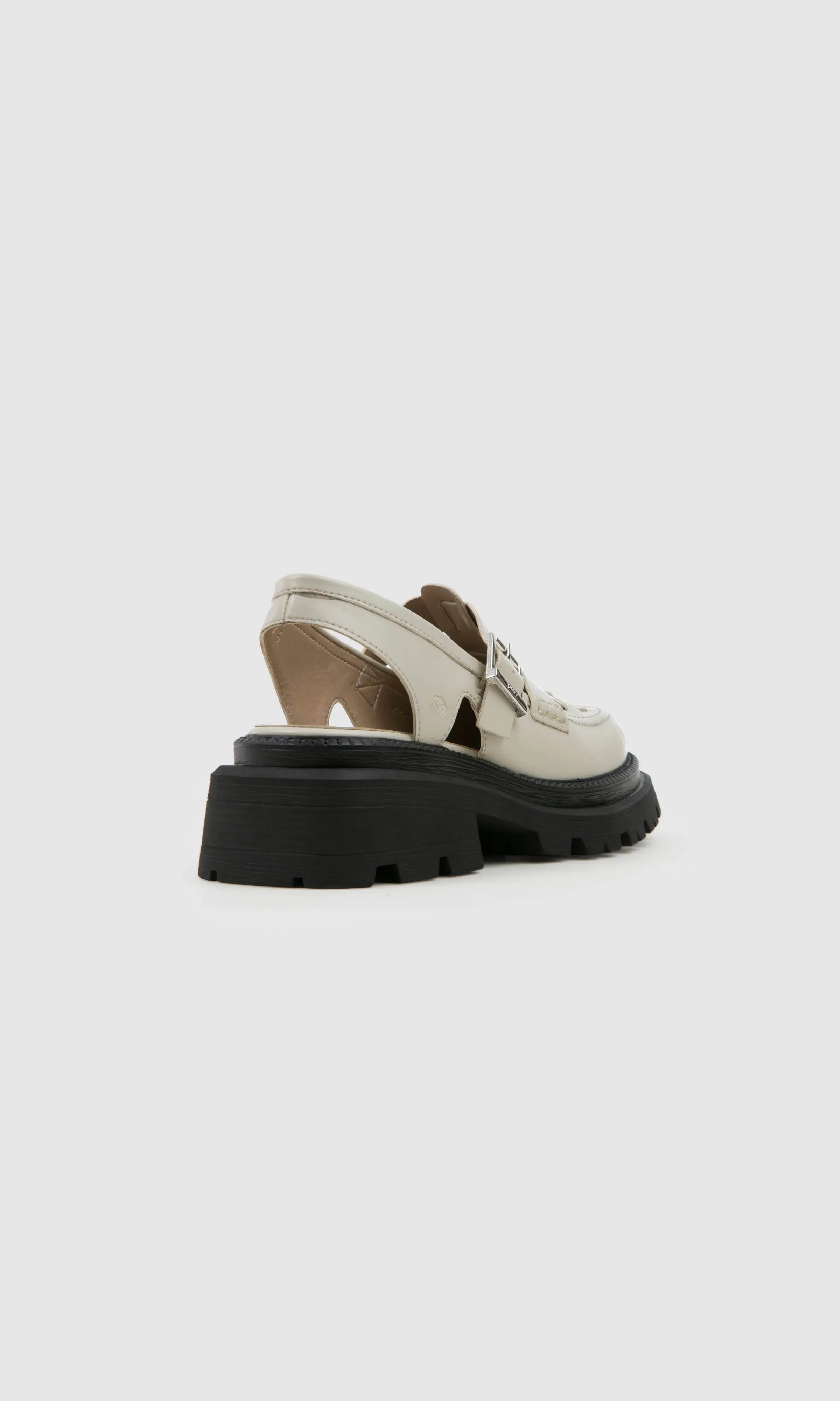 Dorothy Apple Leather Vegan Platform Shoes | Cream