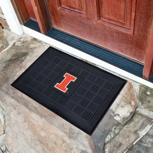 Fanmats Illinois Illini Heavy Duty Vinyl Medallion Door Mat - 19.5" x 31"