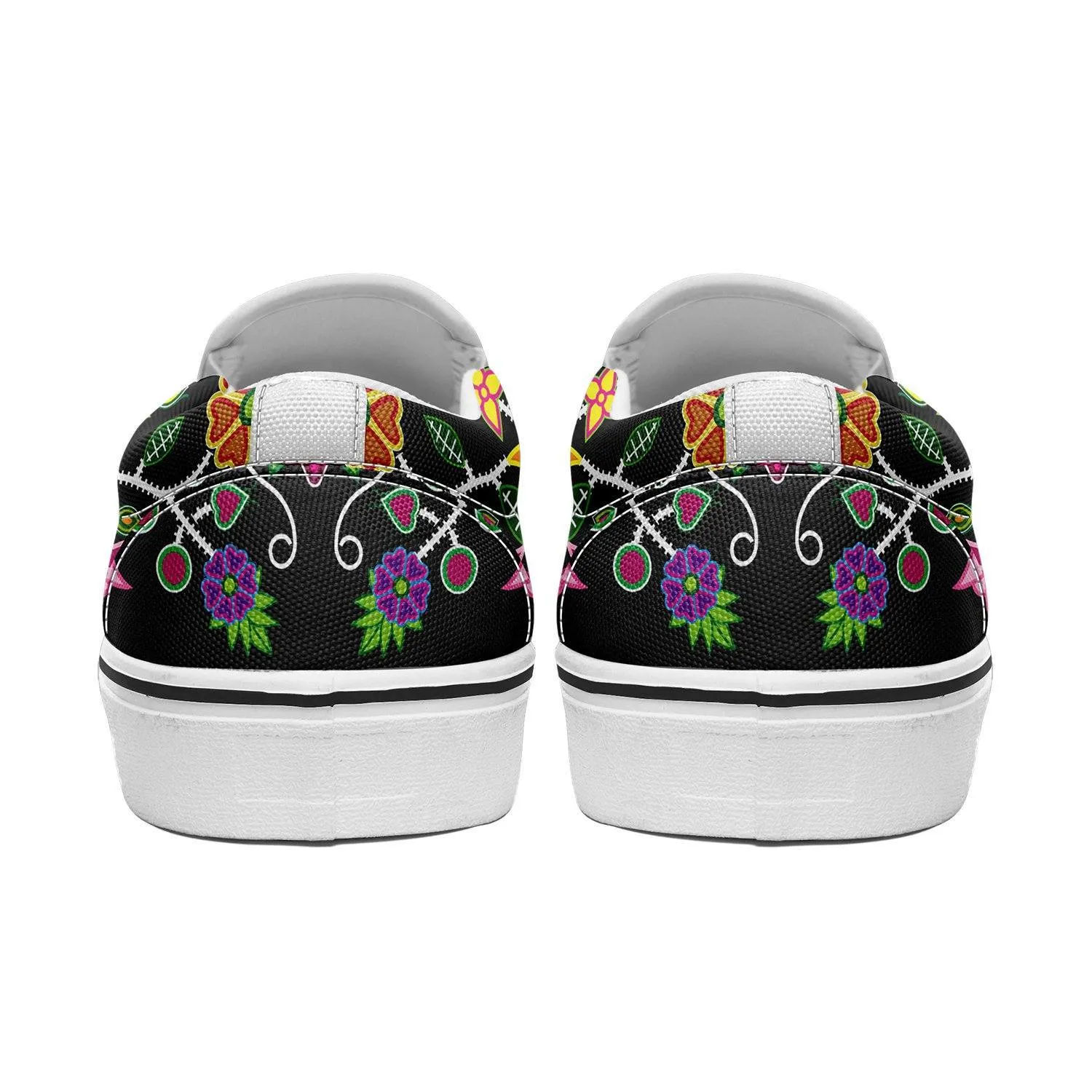 Floral Beadwork Otoyimm Kid's Canvas Slip On Shoes