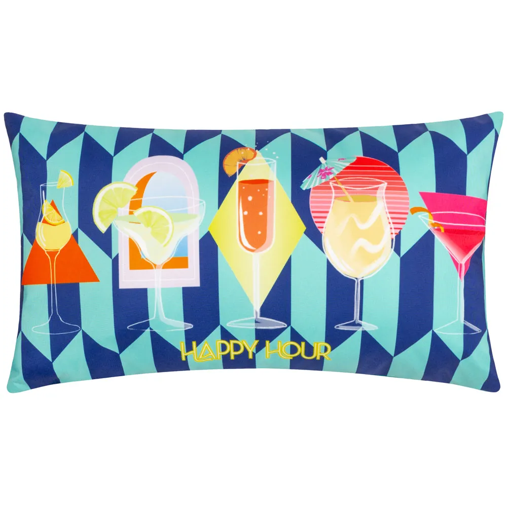 Happy Hour Outdoor Cushion Blue