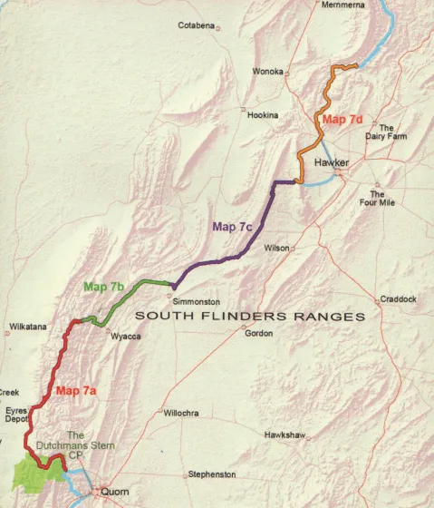 Heysen Trail Map 7: Dutchmans Stern Conservation Park to Mernmerna Creek