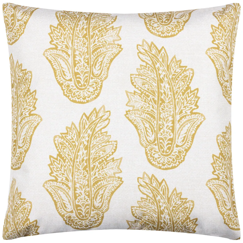 Kalindi Paisley Outdoor Cushion Saffron