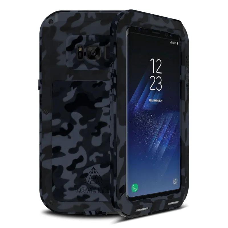 LOVE MEI Powerful Camouflage Shockproof Metal Heavy Duty Case Cover