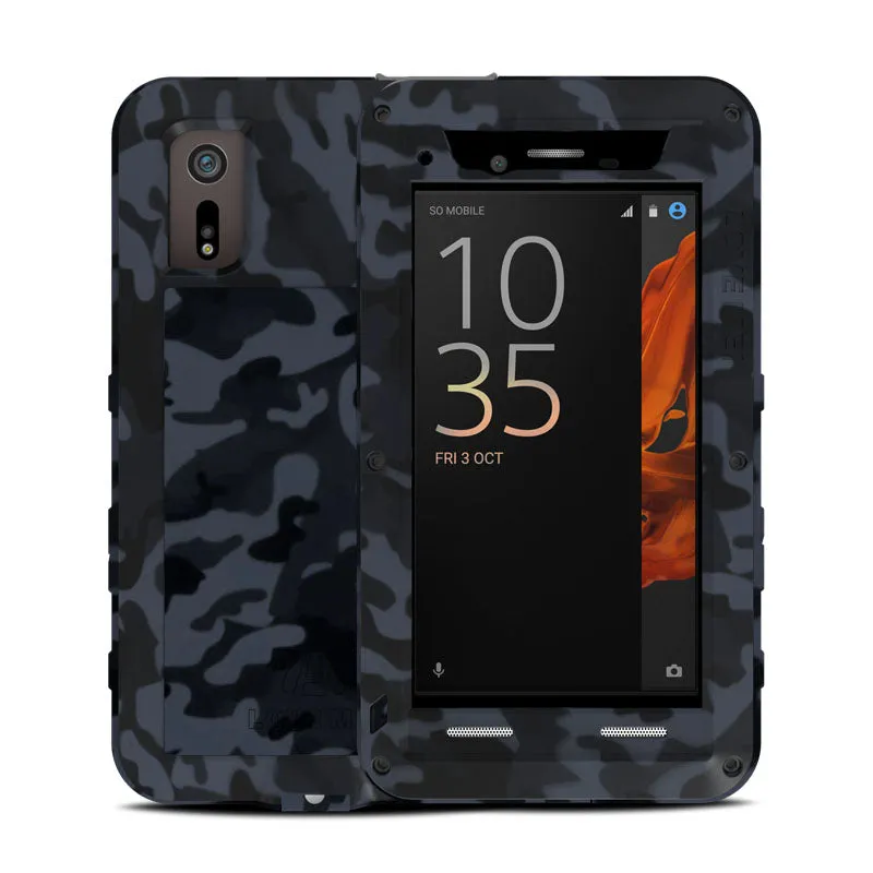 LOVE MEI Powerful Camouflage Shockproof Metal Heavy Duty Case Cover