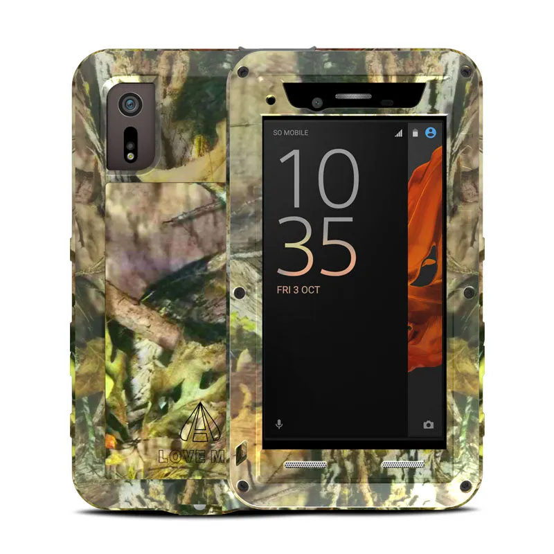 LOVE MEI Powerful Camouflage Shockproof Metal Heavy Duty Case Cover