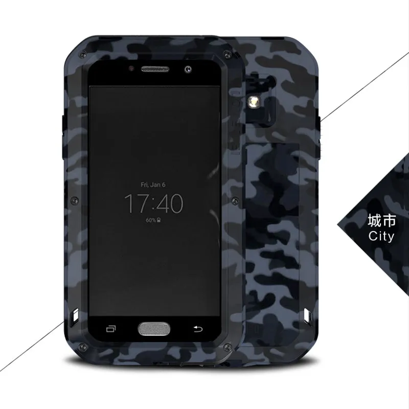 LOVE MEI Powerful Camouflage Shockproof Metal Heavy Duty Case Cover