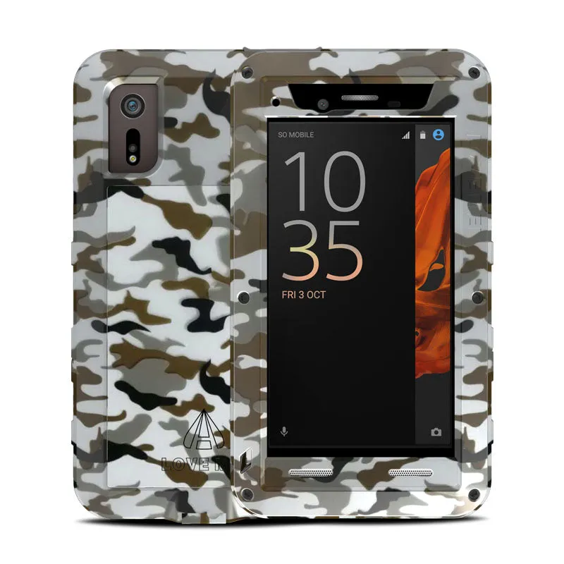 LOVE MEI Powerful Camouflage Shockproof Metal Heavy Duty Case Cover