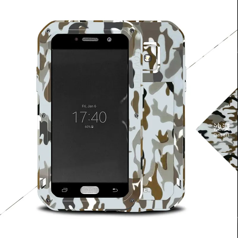 LOVE MEI Powerful Camouflage Shockproof Metal Heavy Duty Case Cover