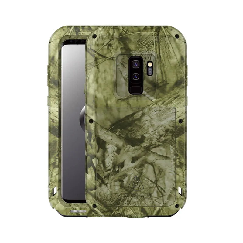 LOVE MEI Powerful Camouflage Shockproof Metal Heavy Duty Case Cover