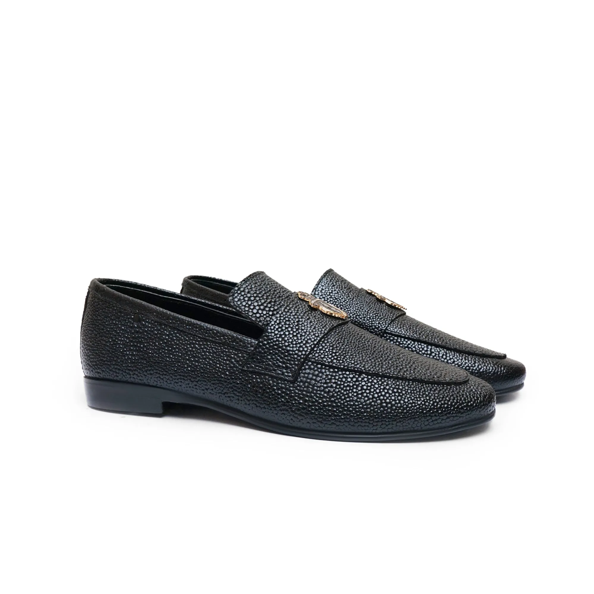 LS Pure Leather Majestic Black Formal Shoes S-0403