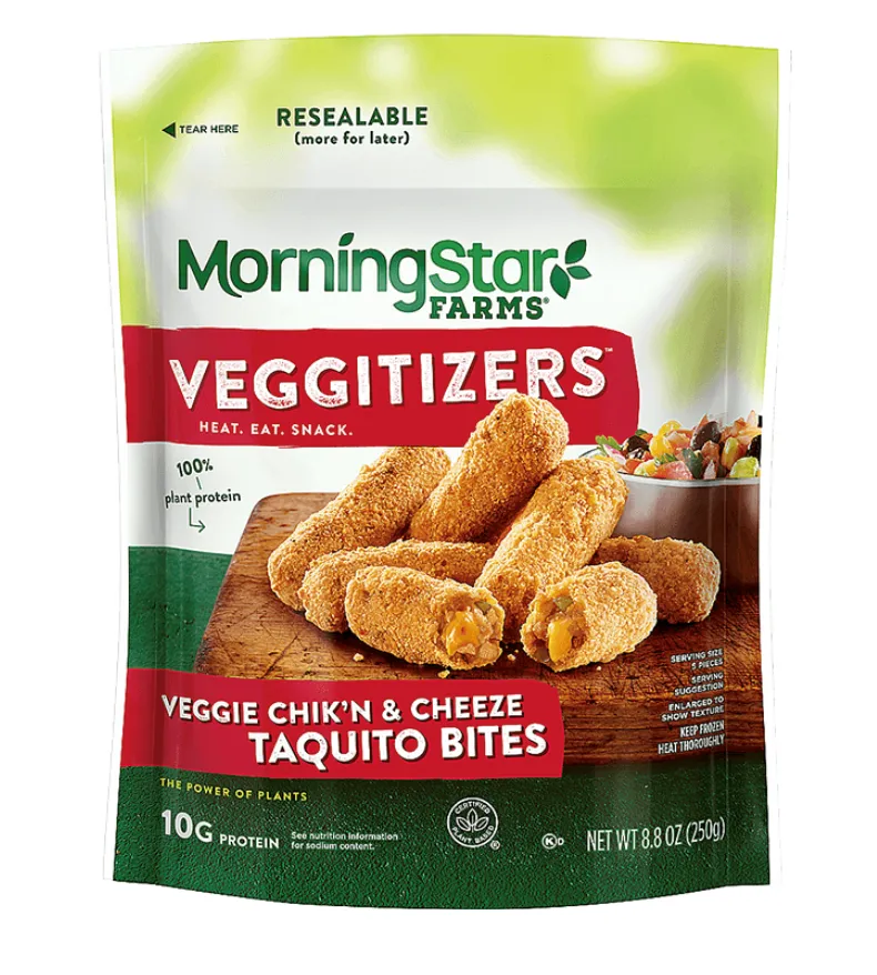 Morning Star Farms Veggie Chik'n & Cheeze Taquito Bites 8.8oz [Click & Collect Only] bEST BY: 27 JAN 2023)