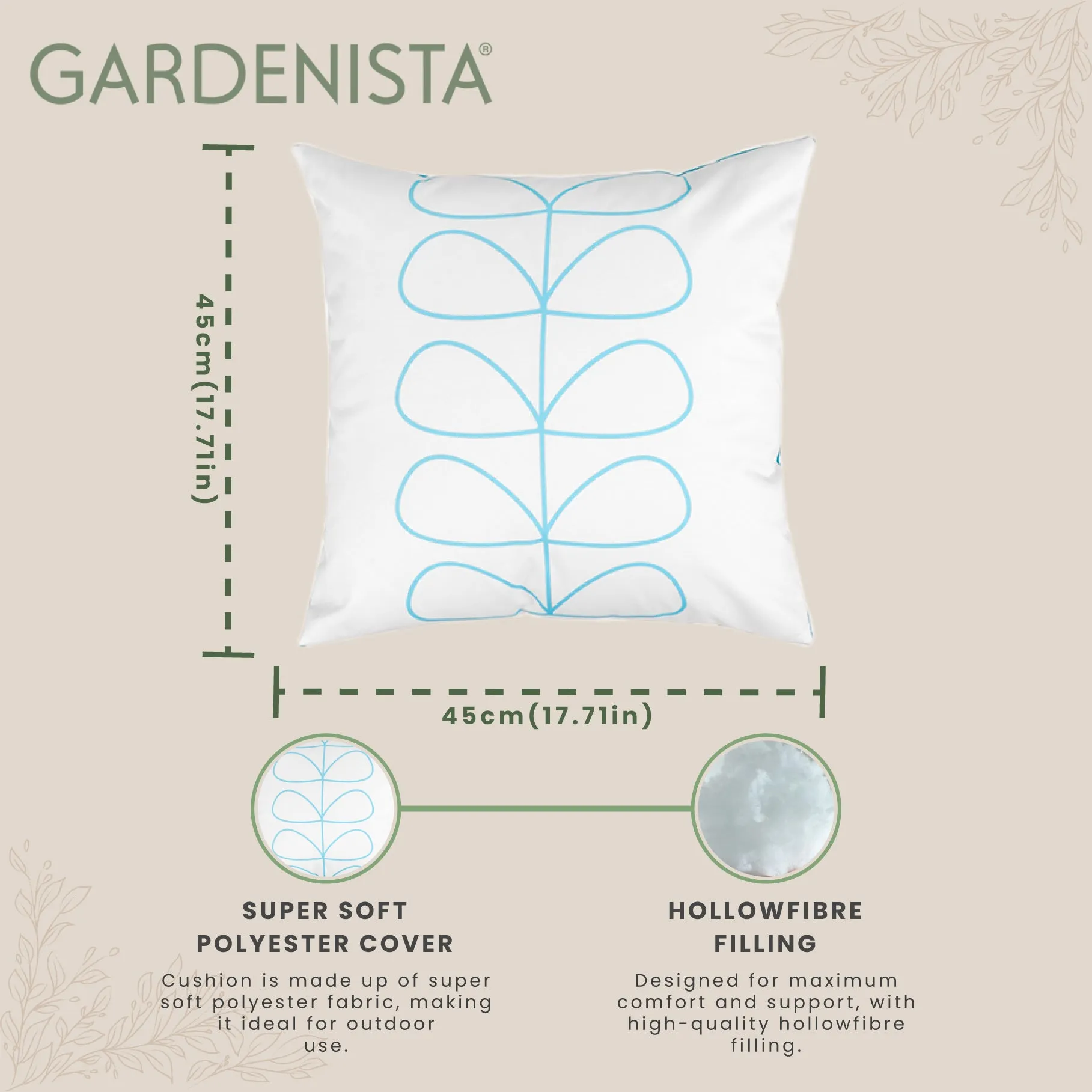 Outdoor Water Resistant Printed Scatter Cushions | Garden Decorative Cushions