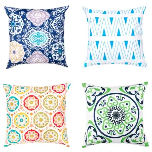 Outdoor Water Resistant Scatter Cushions | Garden Comfy Printed Pillow