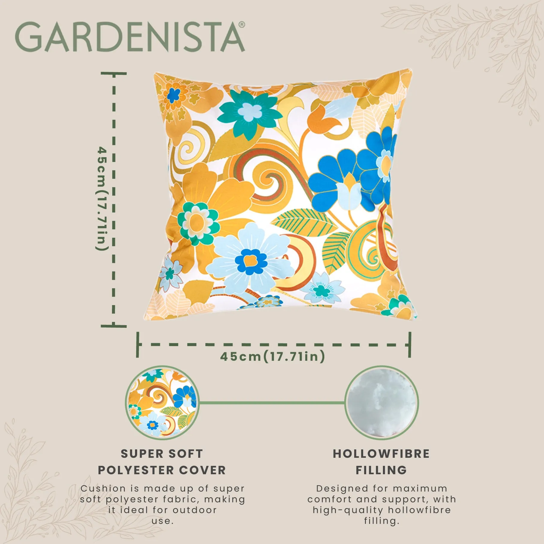 Outdoor Water Resistant Scatter Cushions | Garden Printed Cushions