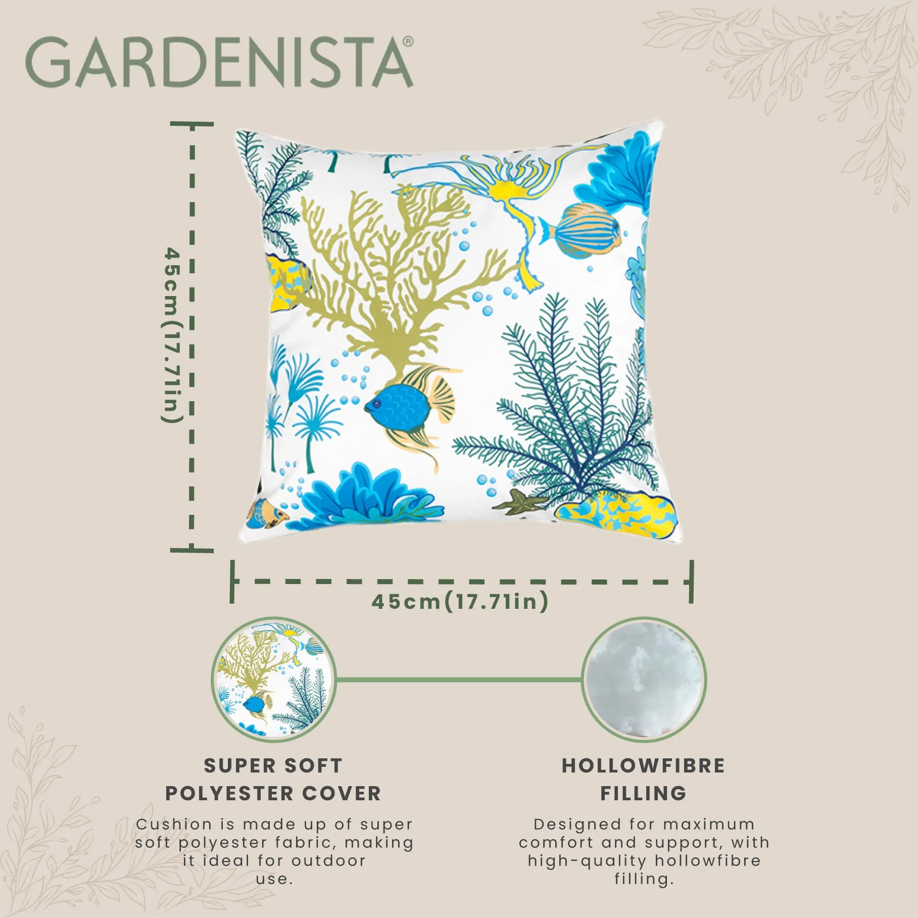 Outdoor Water Resistant Scatter Cushions | Garden Printed Cushions