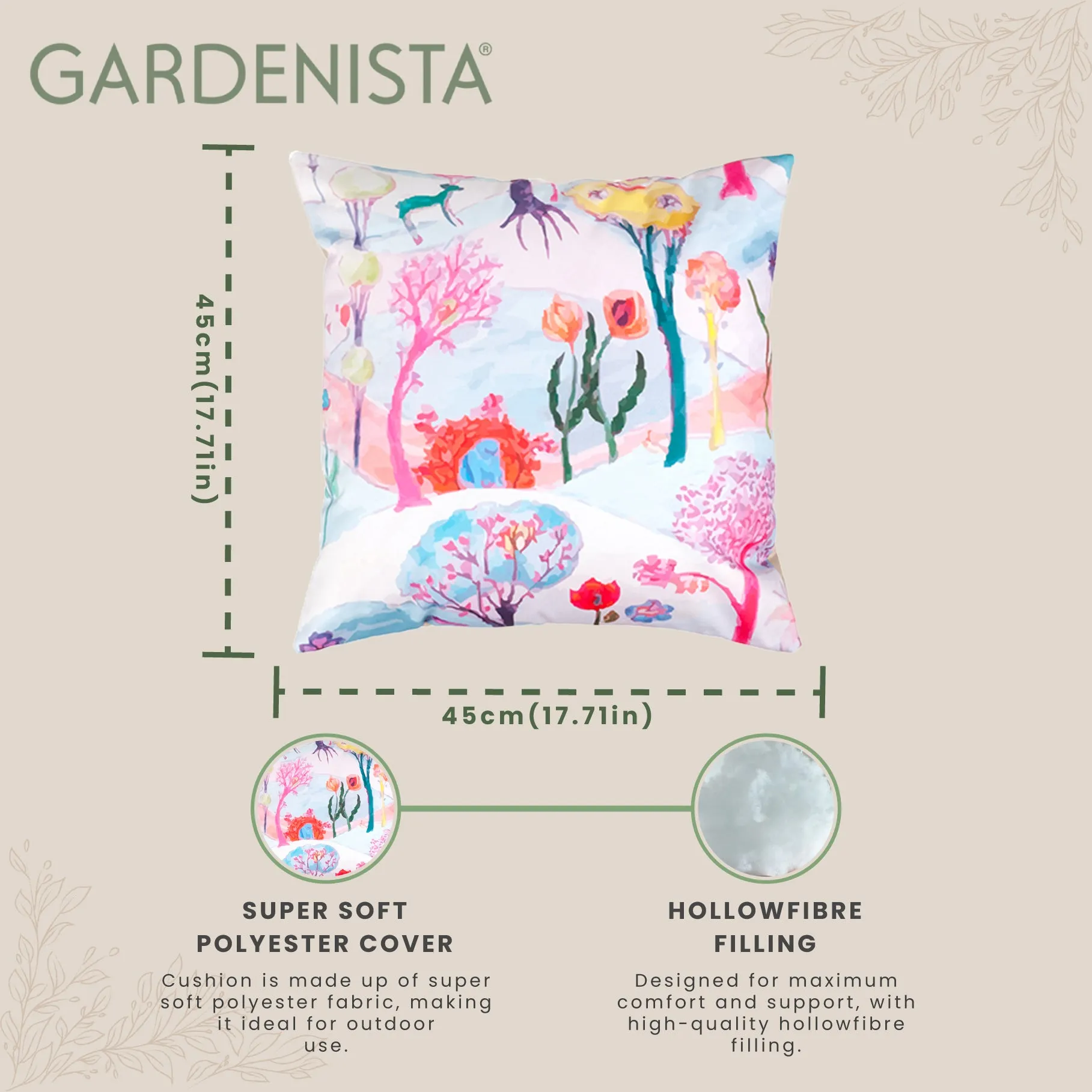 Outdoor Water Resistant Scatter Cushions | Garden Printed Cushions