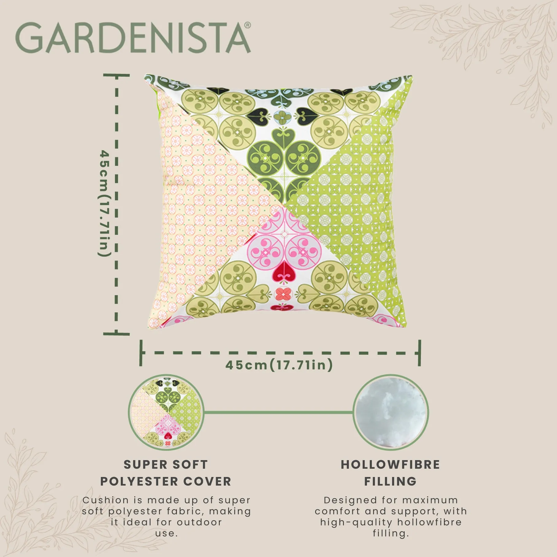 Outdoor Water Resistant Scatter Cushions | Garden Printed Cushions