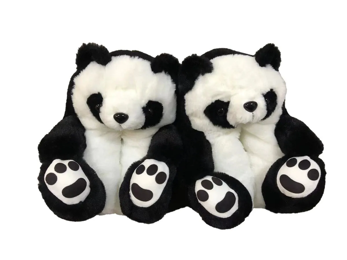 Plush Teddy Bear Couple Slippers