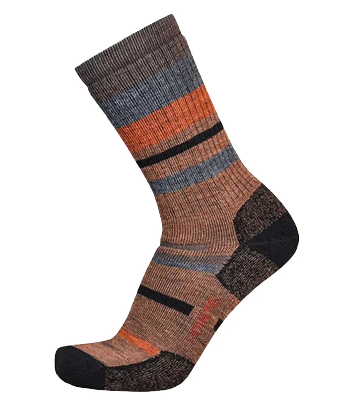 Point6 Merino Hiking Mixed Stripe Medium Crew Socks