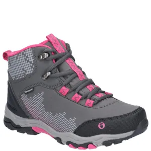 Senior Ducklington Hiking Waterproof Boots Grey/Pink