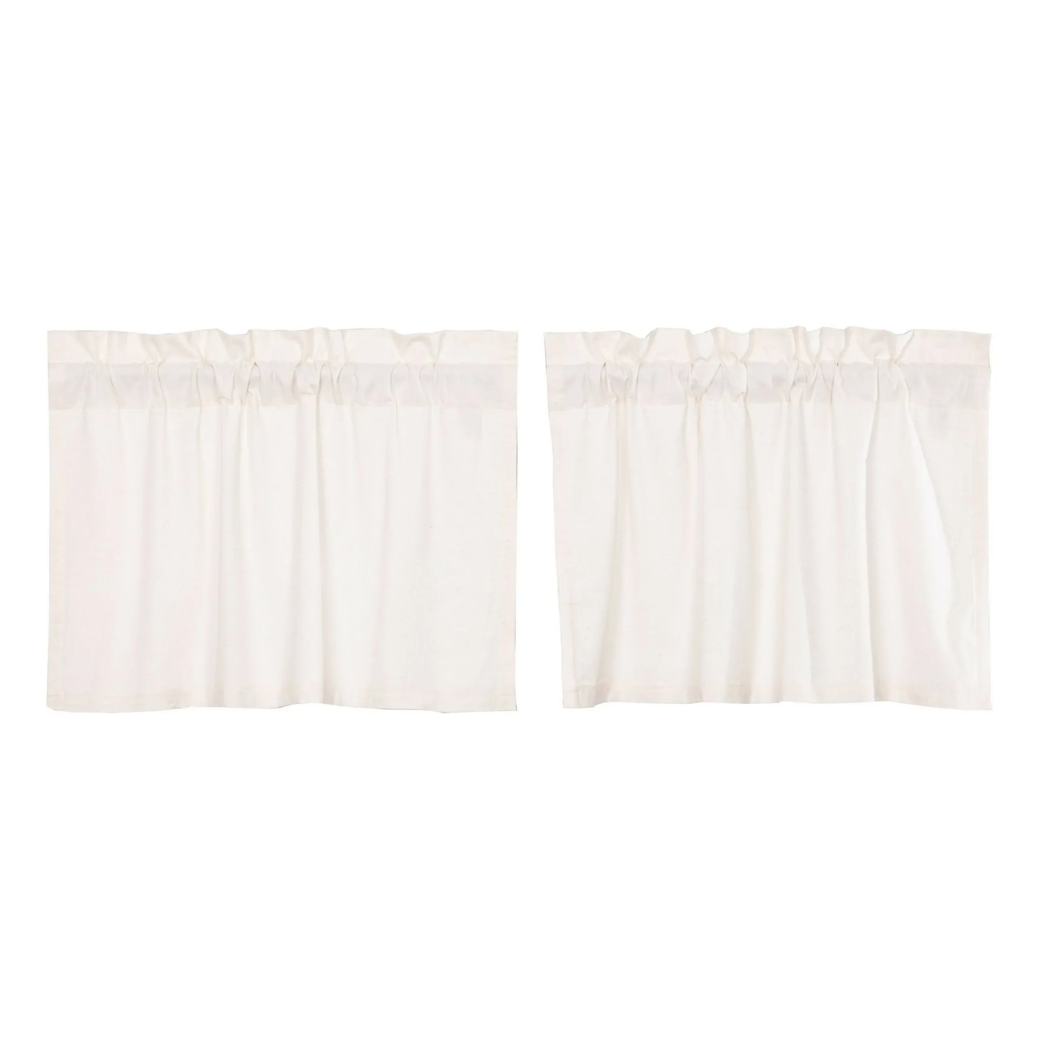 Simple Life Flax Antique White Tier Curtains 24"