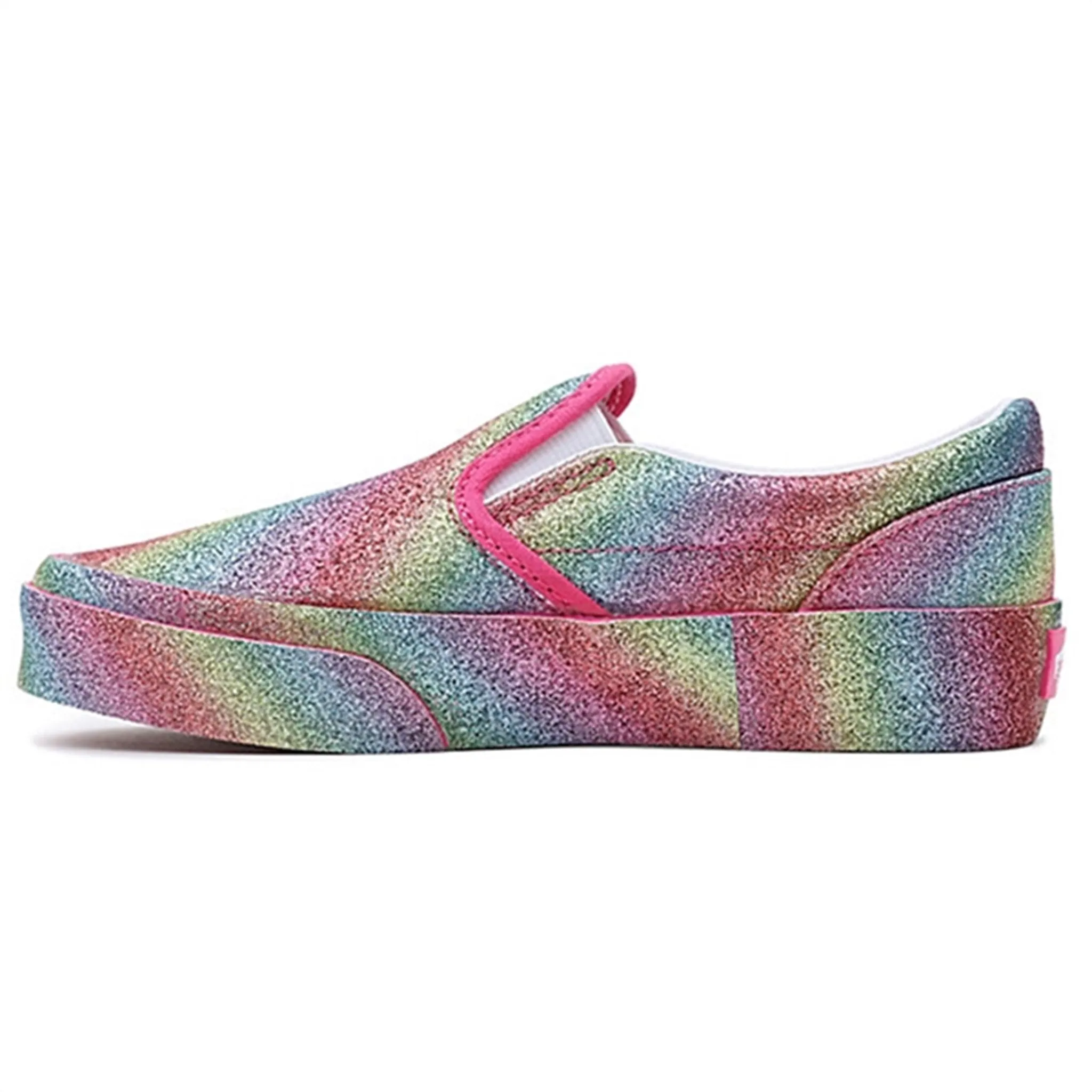 VANS UY Classic Slip-On Sneakers Glitter Rainglow Rainbow