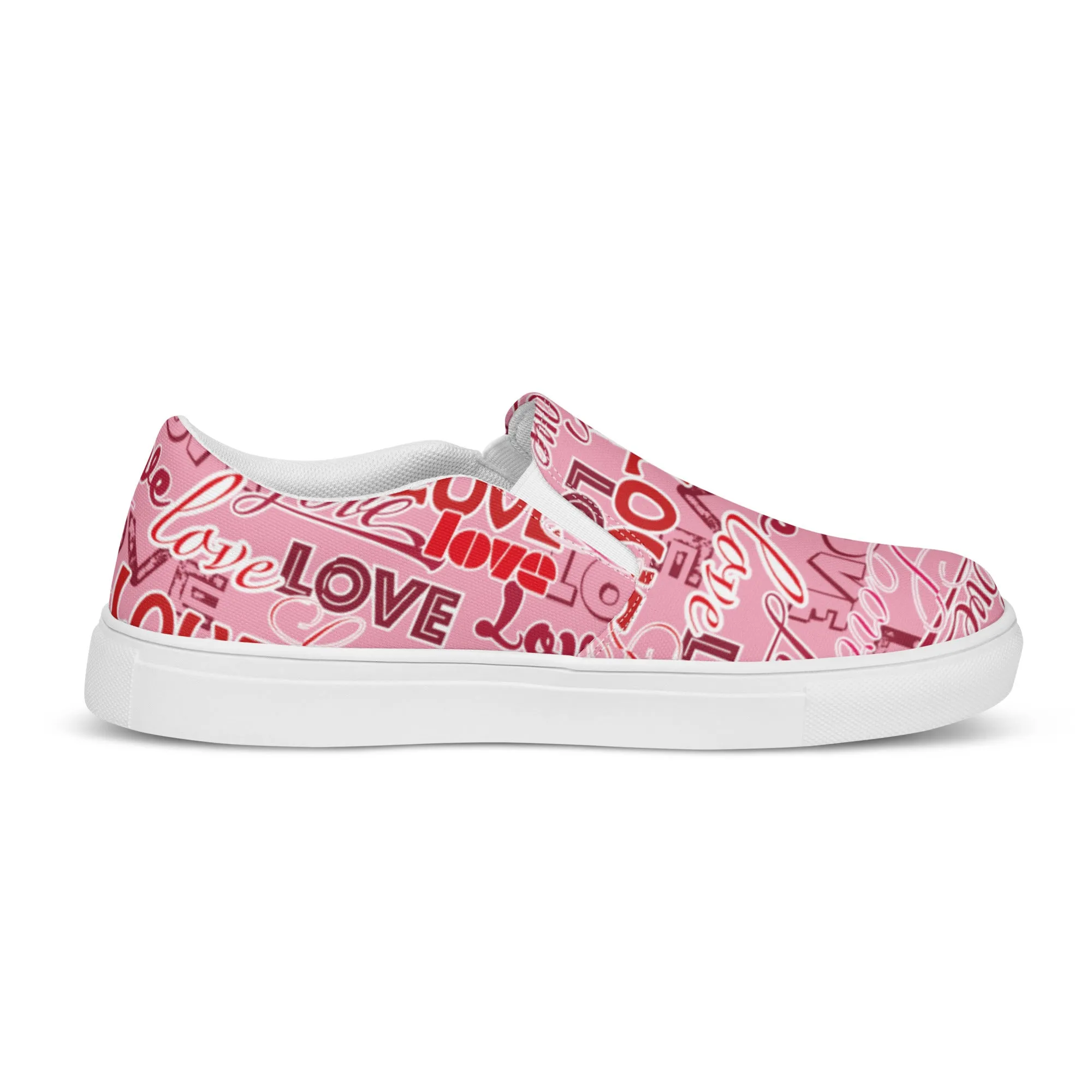 Women’s slip-on canvas shoes Fashion Love Design by IOBI Original Apparel