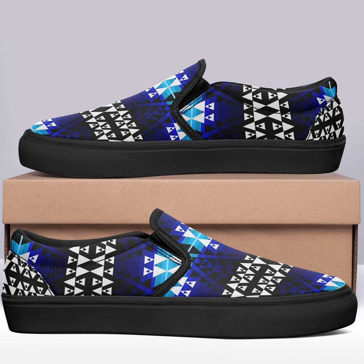 Writing on Stone Night Watch Otoyimm Kid's Canvas Slip On Shoes